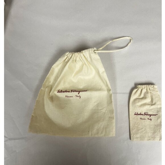 Salvatore Ferragamo canvas pouch Belt dustbag with Buckle protector. - Picture 2 of 11